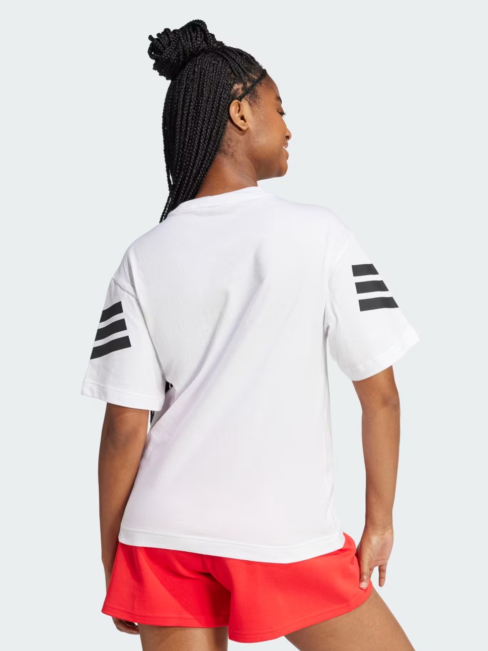 Футболка жіноча Adidas W FI 3S TEE біла JE0238 — фото 3