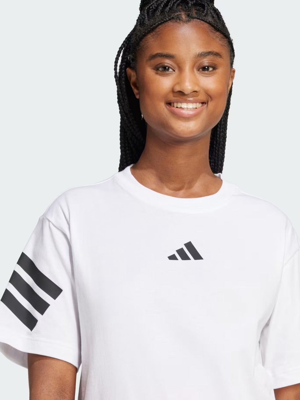 Футболка жіноча Adidas W FI 3S TEE біла JE0238 — фото 5