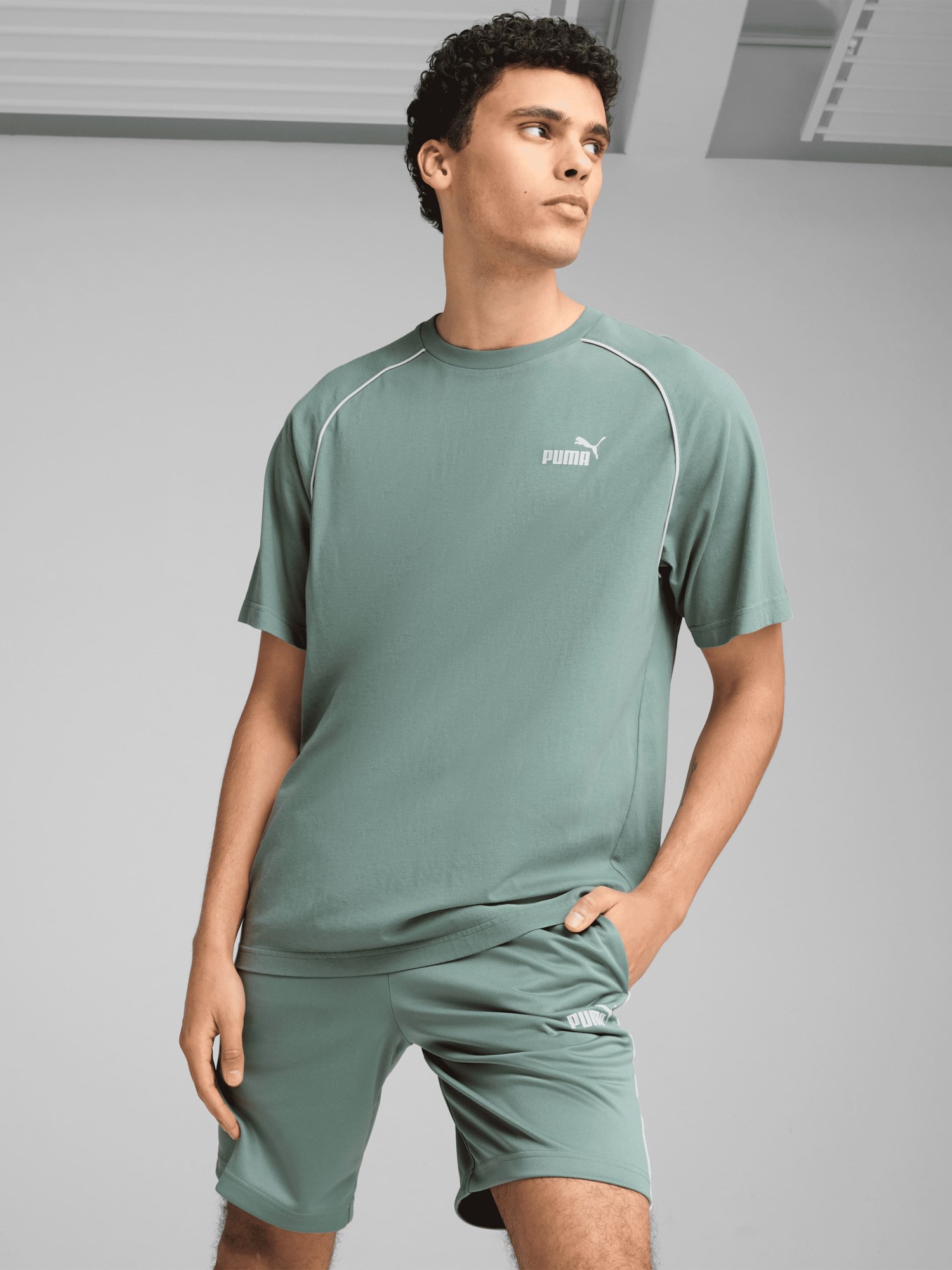 Футболка мужская Puma PUMA SPORT Tee зеленая 68461630 изображение 3