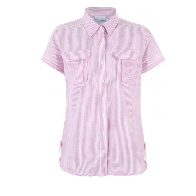 Рубашка женская Columbia Camp Henry™ Short Sleeve Shirt розовая 1450311-550 — фото 1