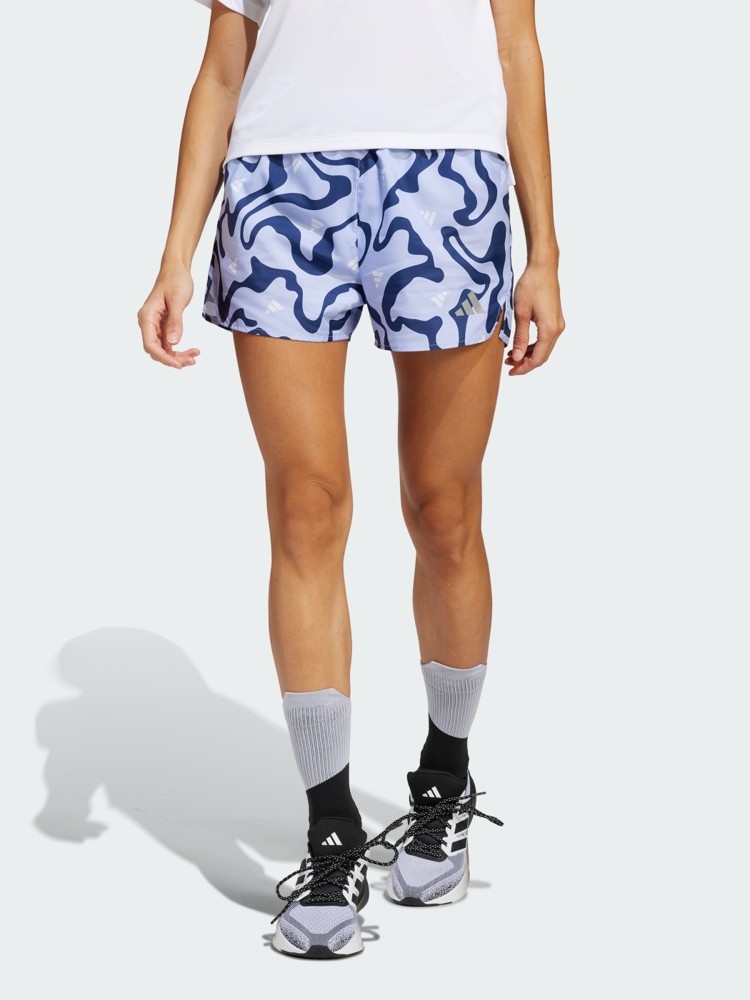 Шорты женские Adidas RUN IT BL SHO W фиолетовые JD2346 изображение 2