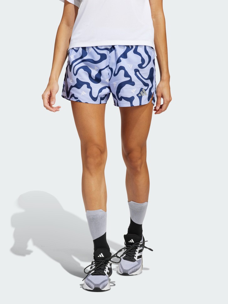 Шорты женские Adidas RUN IT BL SHO W фиолетовые JD2346 изображение 2