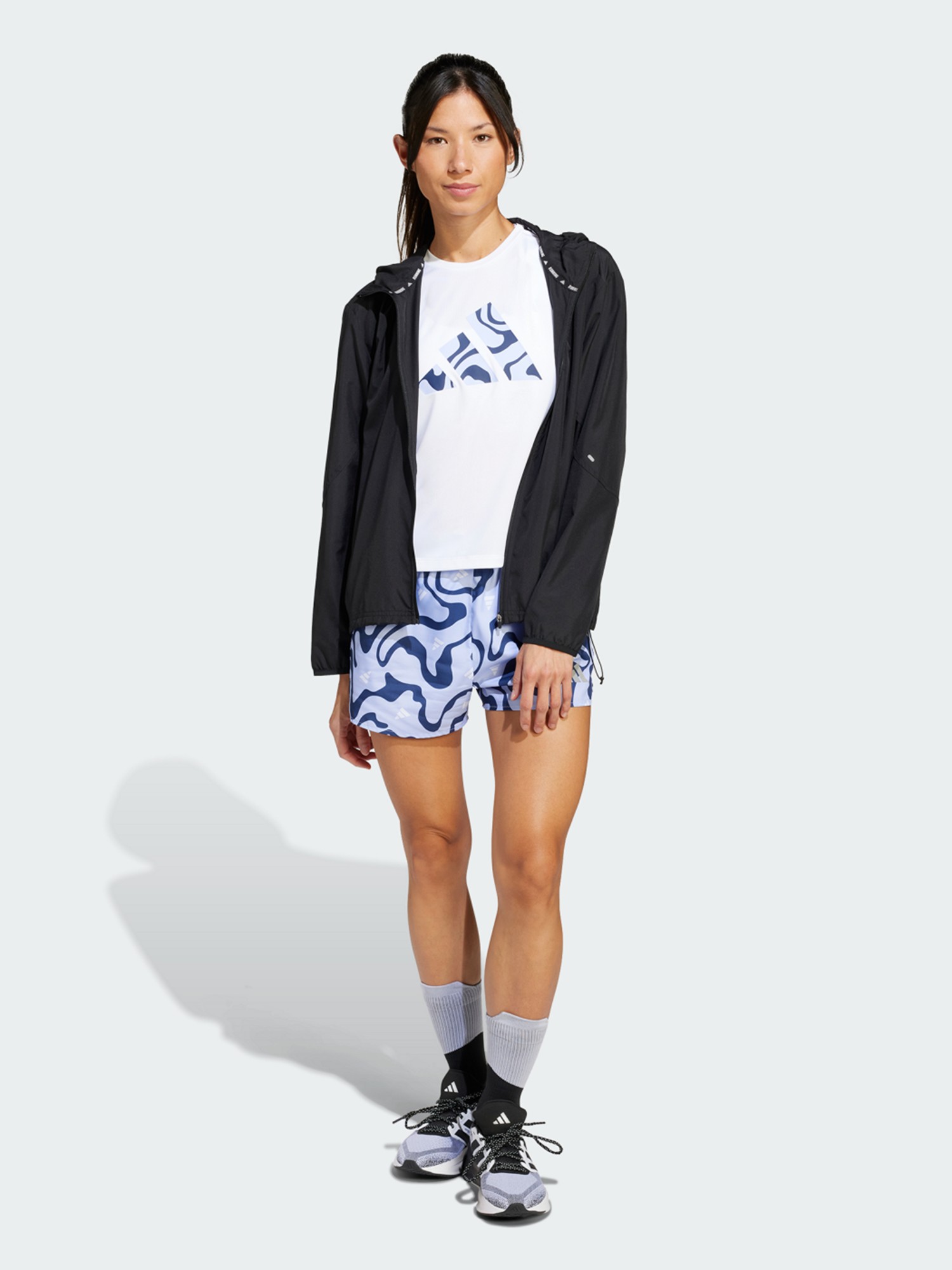 Шорты женские Adidas RUN IT BL SHO W фиолетовые JD2346 изображение 6