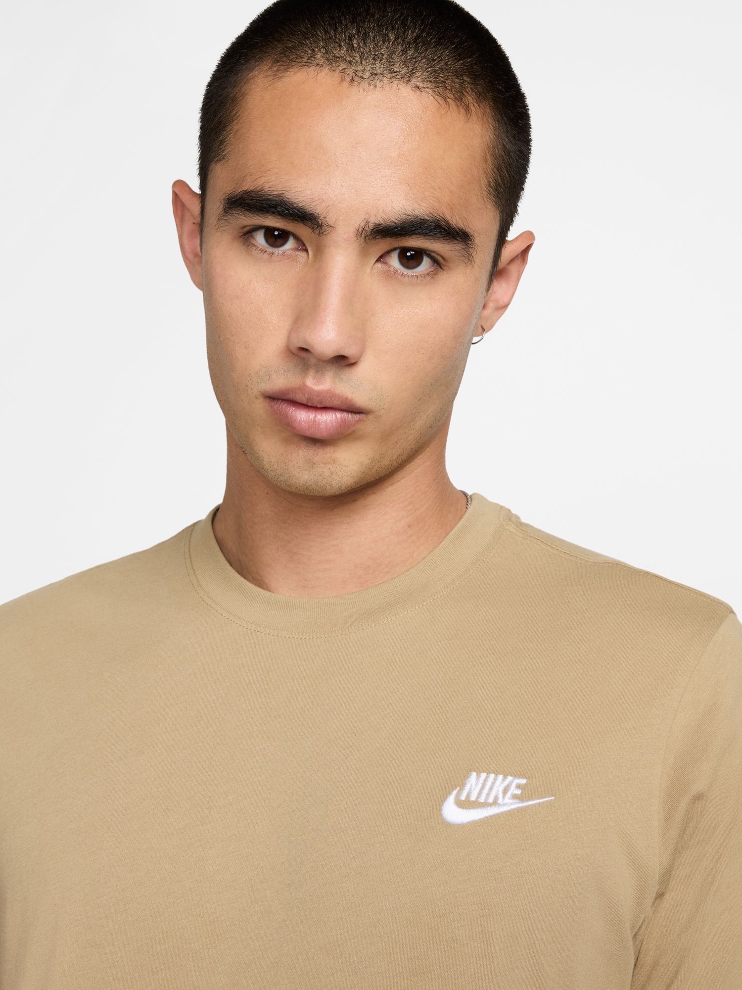 Футболка мужская Nike M NSW CLUB TEE бежевая AR4997-297 изображение 4