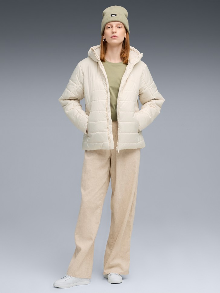 Куртка жіноча Puma ESS Hooded Padded Jacket молочна 68523187 изображение 4
