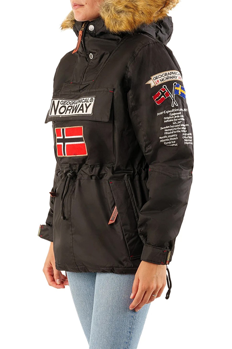 Куртка жіноча Geographical Norway чорна WR620F-010 — фото 3
