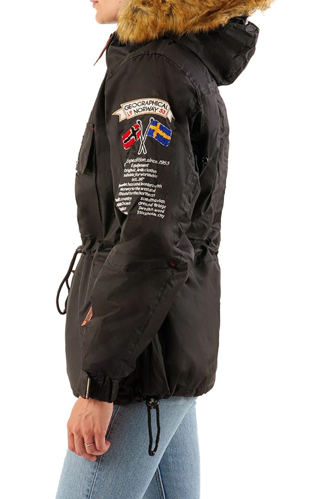 Куртка жіноча Geographical Norway чорна WR620F-010 изображение 4