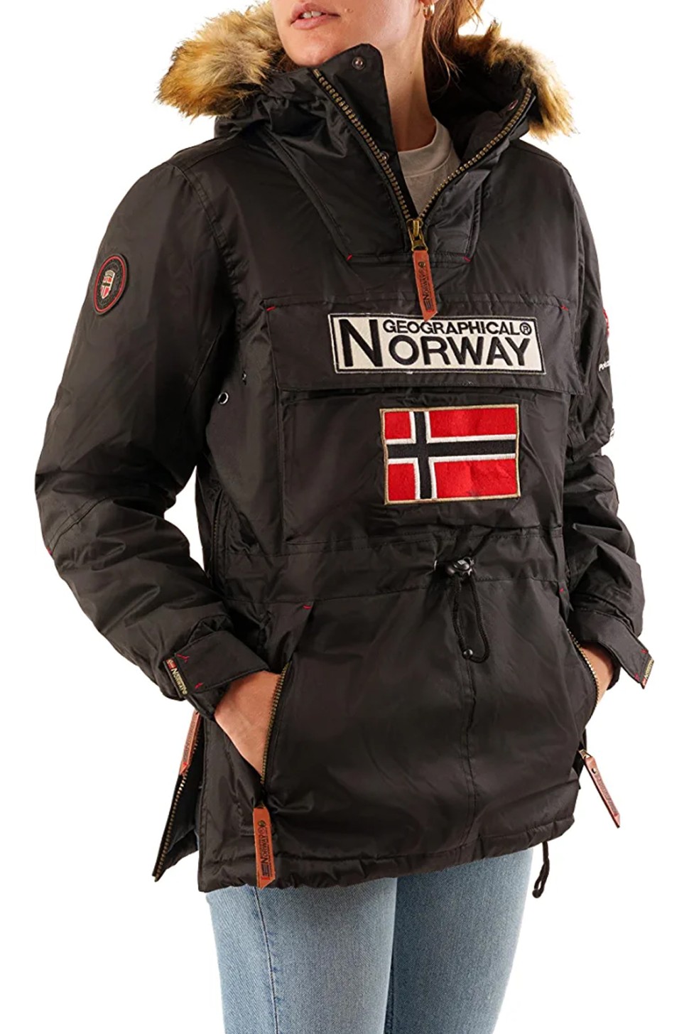 Куртка жіноча Geographical Norway чорна WR620F-010 — фото 5