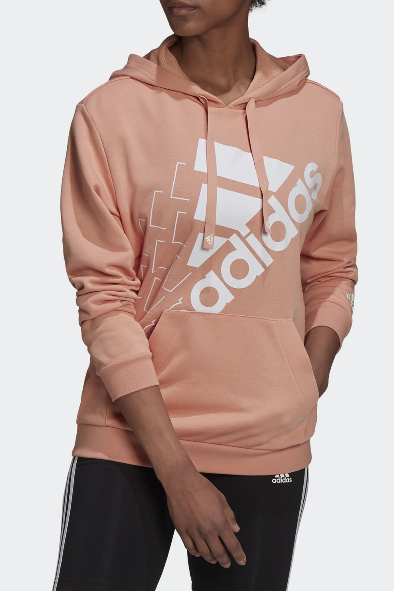 Толстовка женская Adidas W Q3 Bluv Hd розовая GS1373 изображение 2