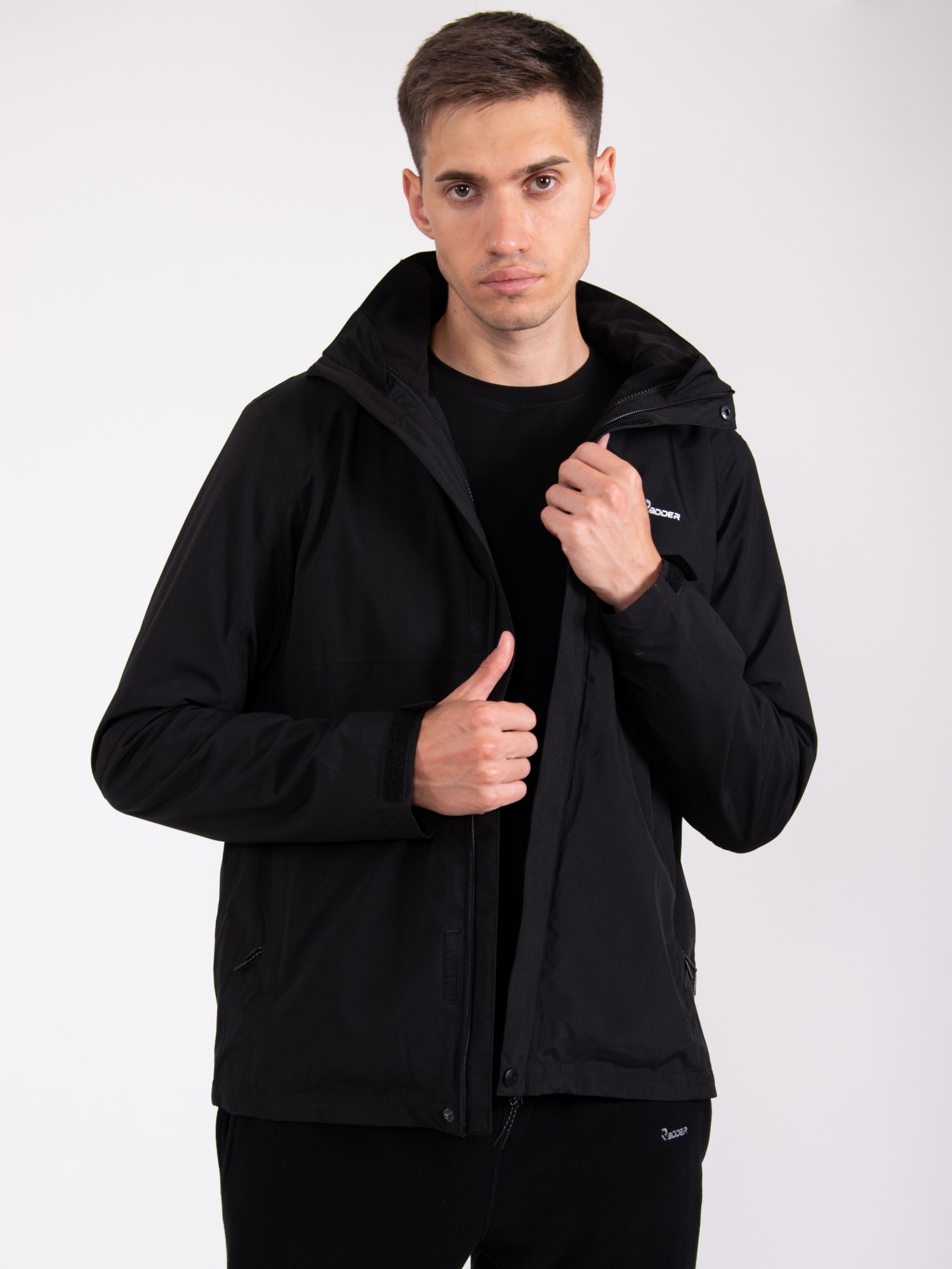 Куртка чоловіча 3 в 1 Radder Armstrong чорна 122132-010 изображение 9