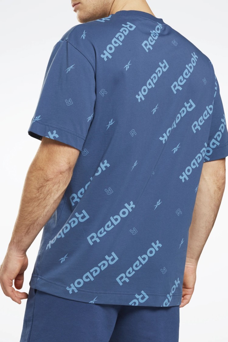 Футболка мужская Reebok Ri Aop Tee голубая HB2146 изображение 3