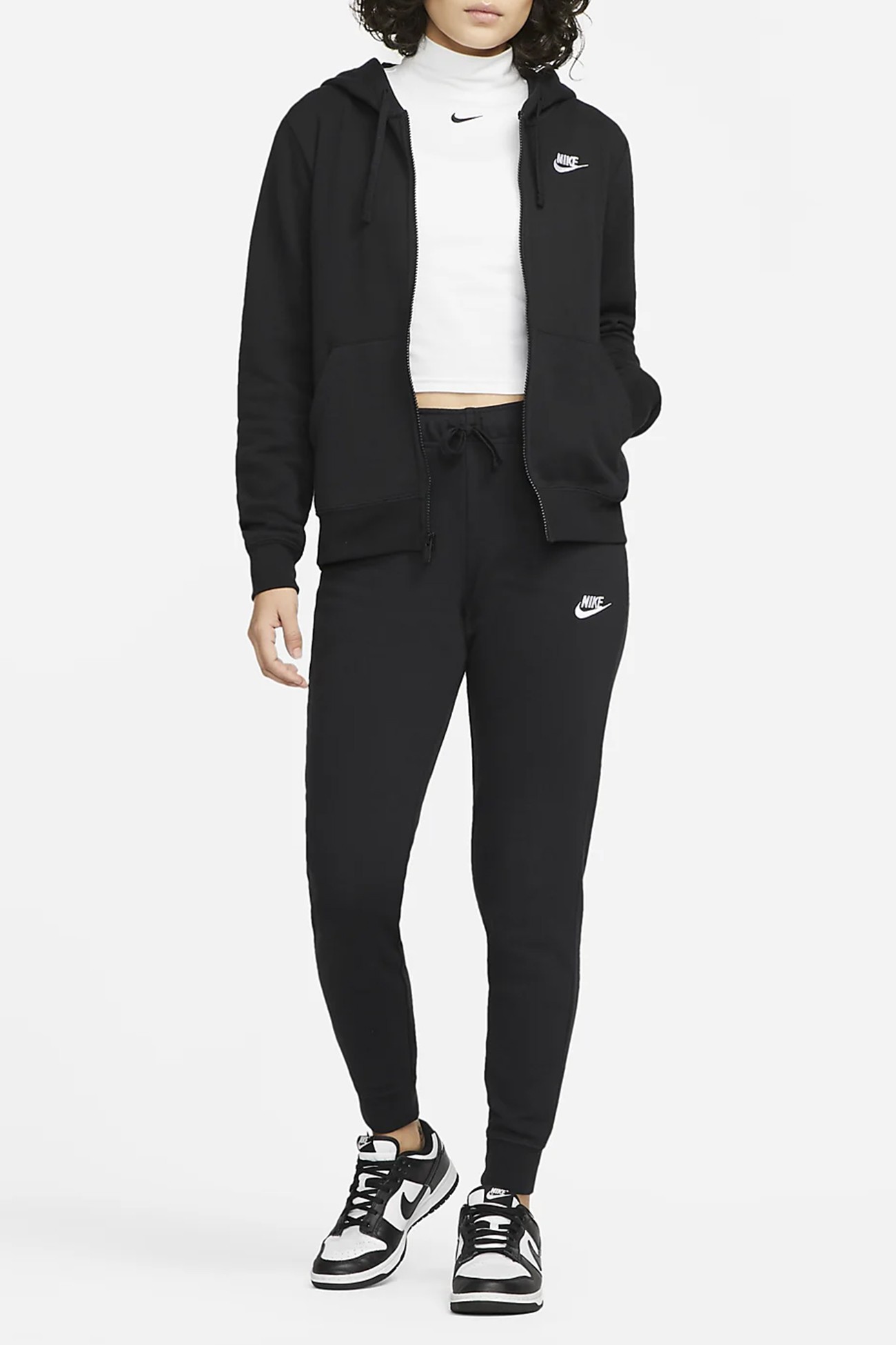 Брюки женские Nike W Nsw Club Flc Mr Pant Tight черные DQ5174-010 изображение 5