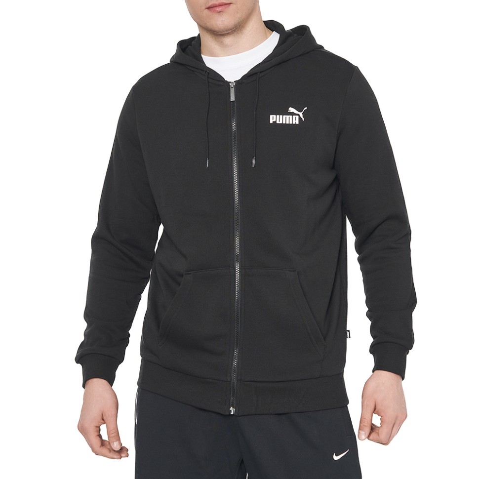 Толстовка чоловіча Puma ESS Small Logo FZ Hoodie чорна 58670401 — Sport City Толстовка чоловіча Puma ESS Small Logo FZ Hoodie чорна 58670401