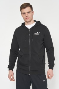 Толстовка мужская Puma ESS Small Logo FZ Hoodie черная 58670401 изображение 4