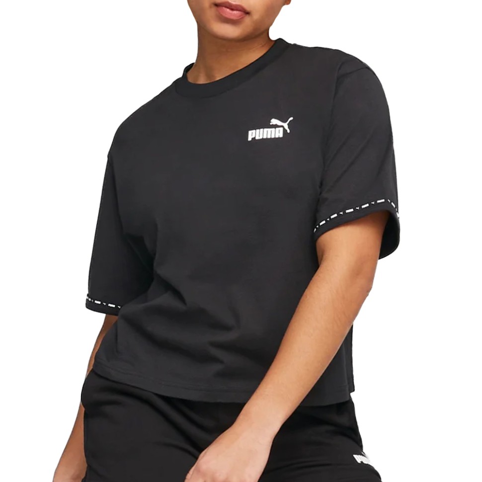 Футболка жіноча Puma PUMA POWER Tape Tee чорна 67362601 — фото 1
