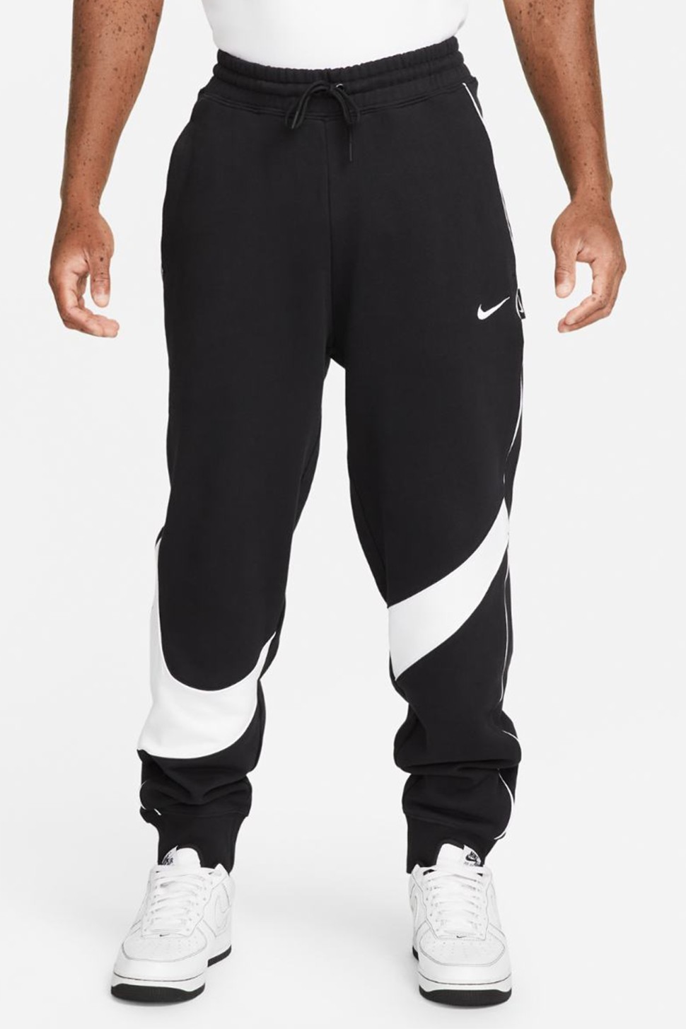 Штани чоловічі Nike M NK SWOOSH FLC PANT чорні DX0564-013 — фото 2