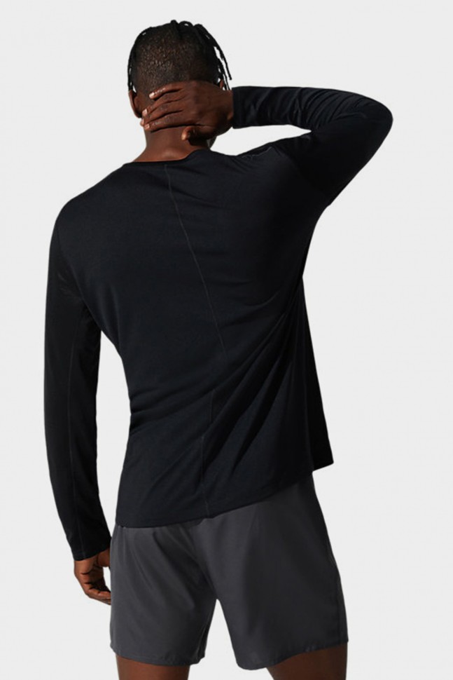 Футболка чоловіча Asics CORE LS TOP чорна 2011C340-001 изображение 3