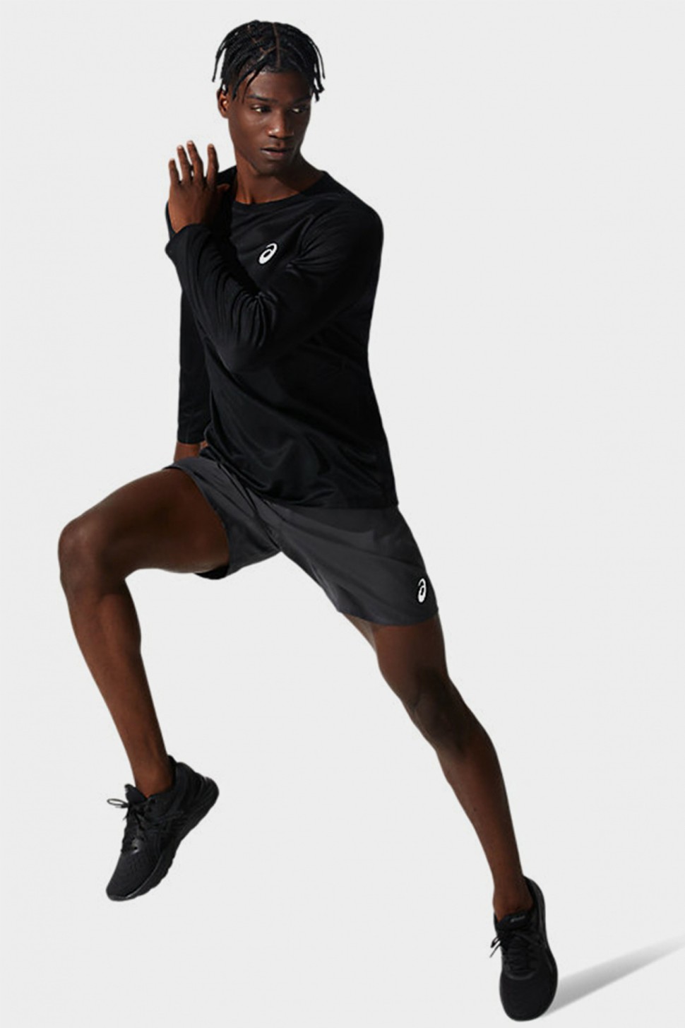 Футболка чоловіча Asics CORE LS TOP чорна 2011C340-001 — фото 4
