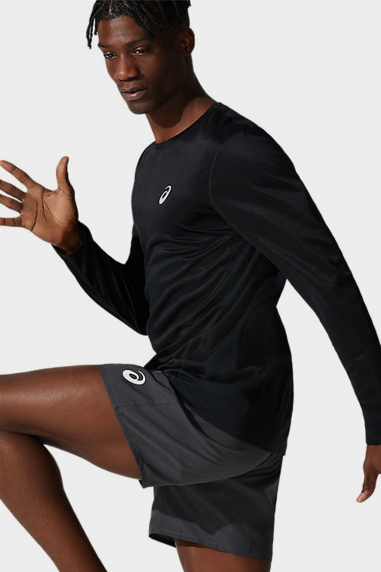 Футболка чоловіча Asics CORE LS TOP чорна 2011C340-001 изображение 5
