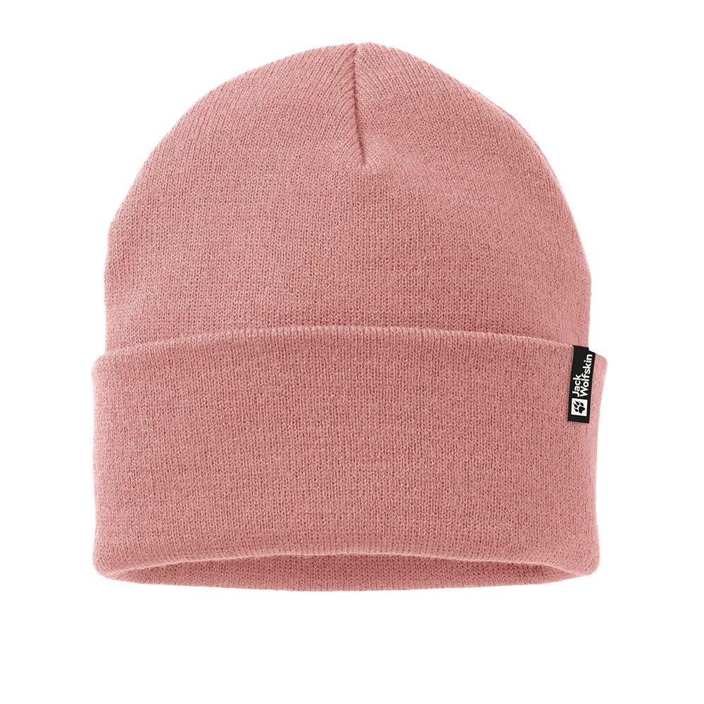 Шапка женская Jack Wolfskin RIB BEANIE розовая 1903892-2949