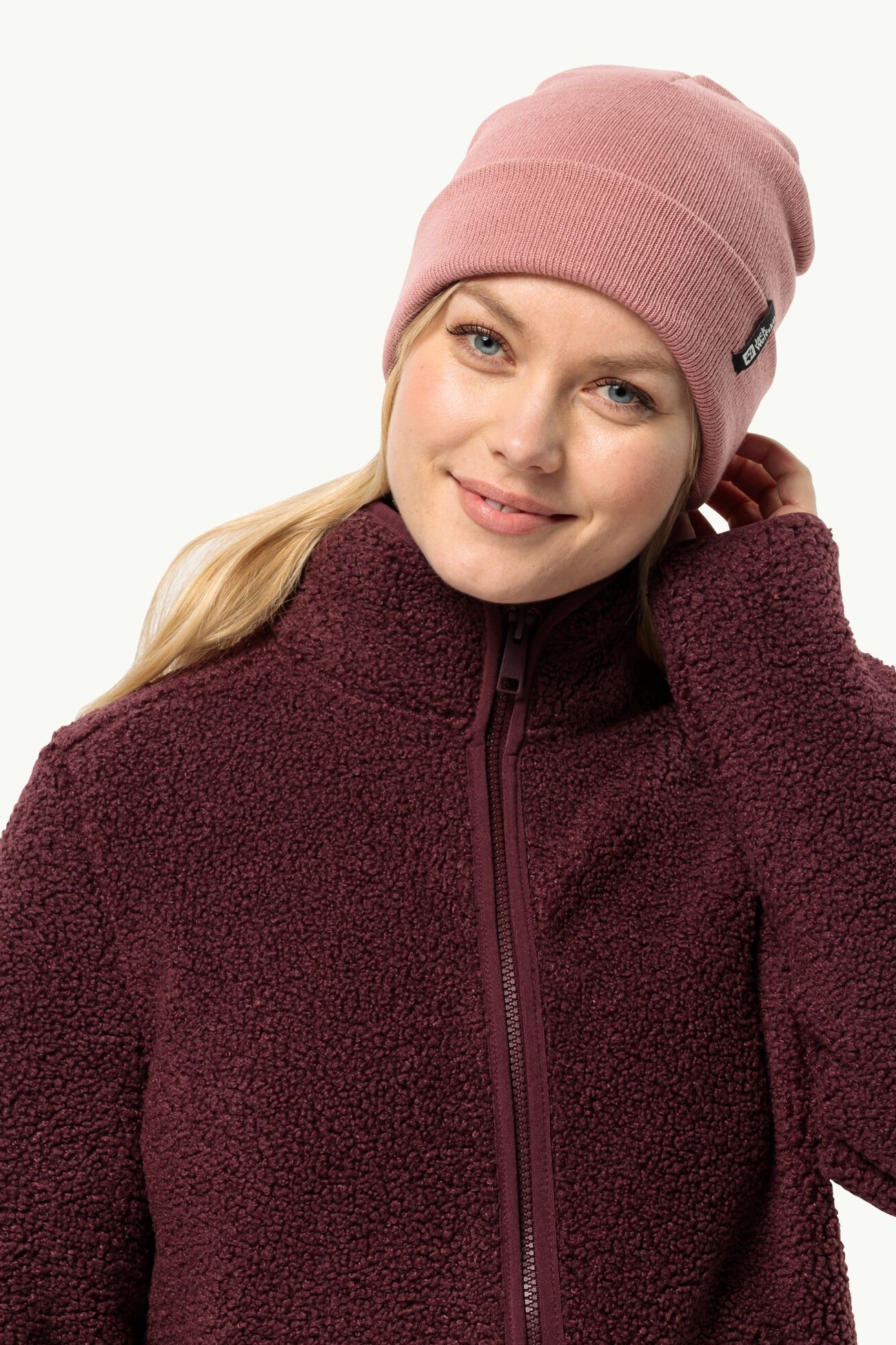 Шапка женская Jack Wolfskin RIB BEANIE розовая 1903892-2949 изображение 2