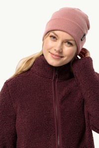 Шапка жіноча Jack Wolfskin RIB BEANIE рожева 1903892-2949 изображение 2