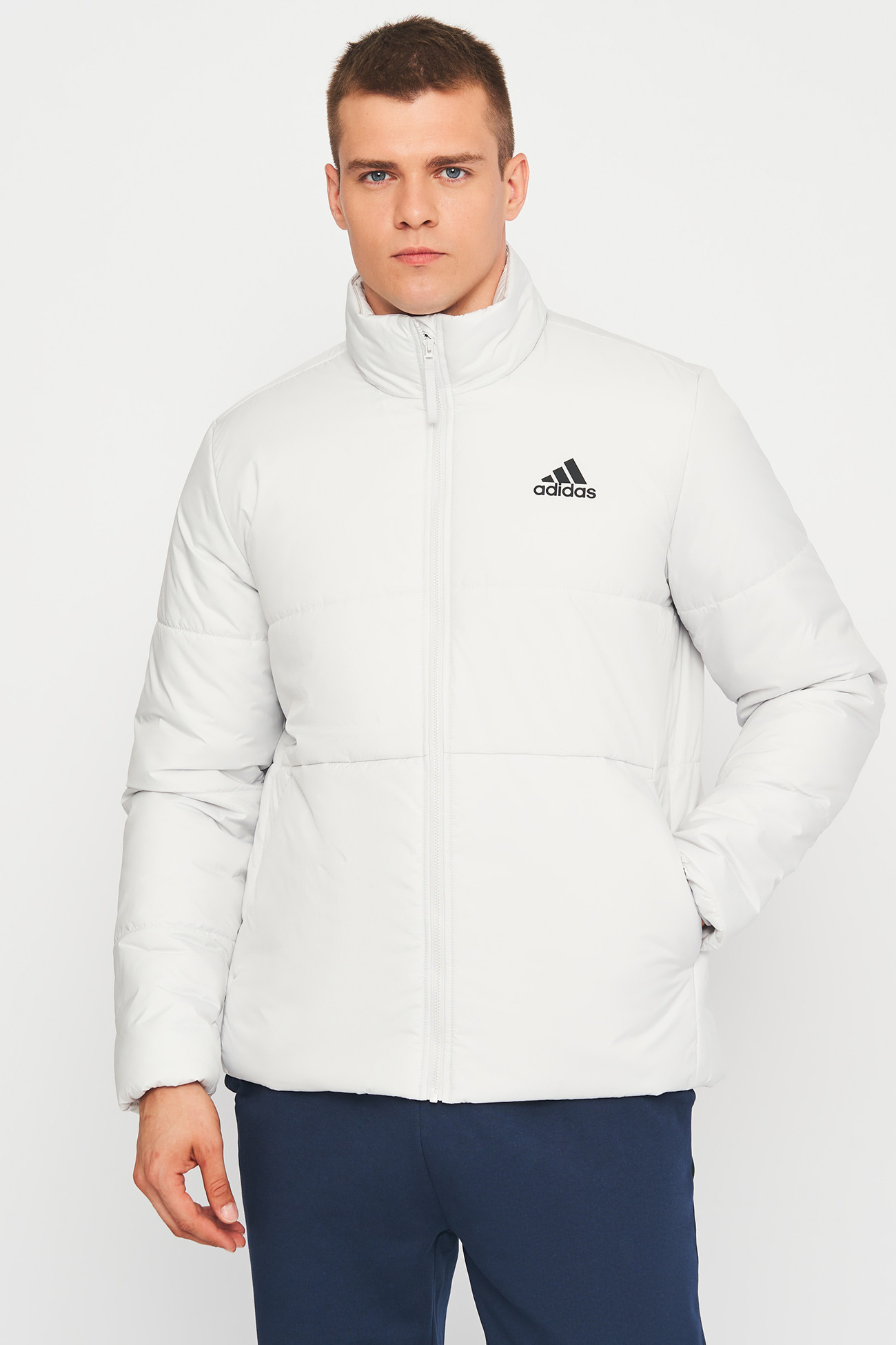 Куртка чоловіча Adidas BSC 3S INS JKT біла IK0504 изображение 2