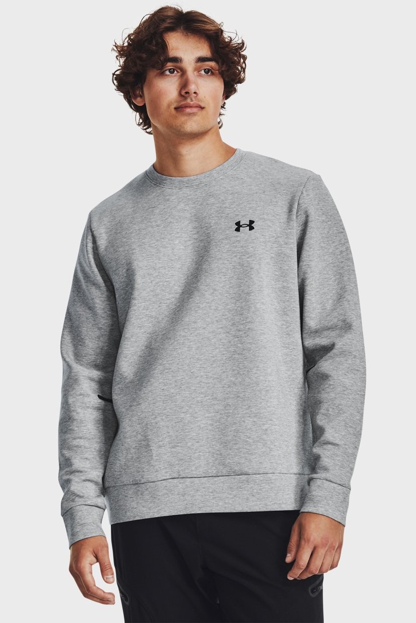 Толстовка чоловіча Under Armour UA Unstoppable Flc Crew сіра 1381688-011 — фото 2