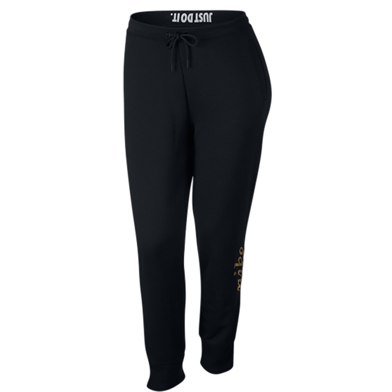 Брюки женские Nike W Nsw Rally Pant Reg Metallic черные AJ0094-010