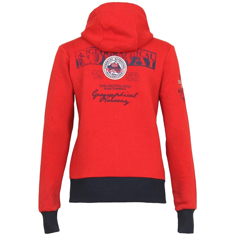 Толстовка женская Geographical Norway красная SP638F-650 — фото 2 — Sport City Толстовка женская Geographical Norway красная SP638F-650 — фото 2
