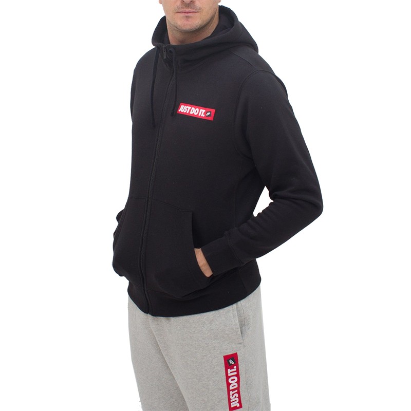 Толстовка чоловіча Nike Nsw Jdi Fz Fleece Bstr чорна BV5068-010  изображение 2