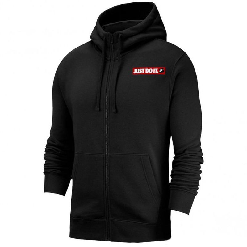 Толстовка чоловіча Nike Nsw Jdi Fz Fleece Bstr чорна BV5068-010  изображение 1