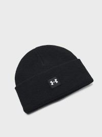 Шапка чоловіча Under Armour UA Halftime Shallow Cuff чорна 1379990-001 изображение 2
