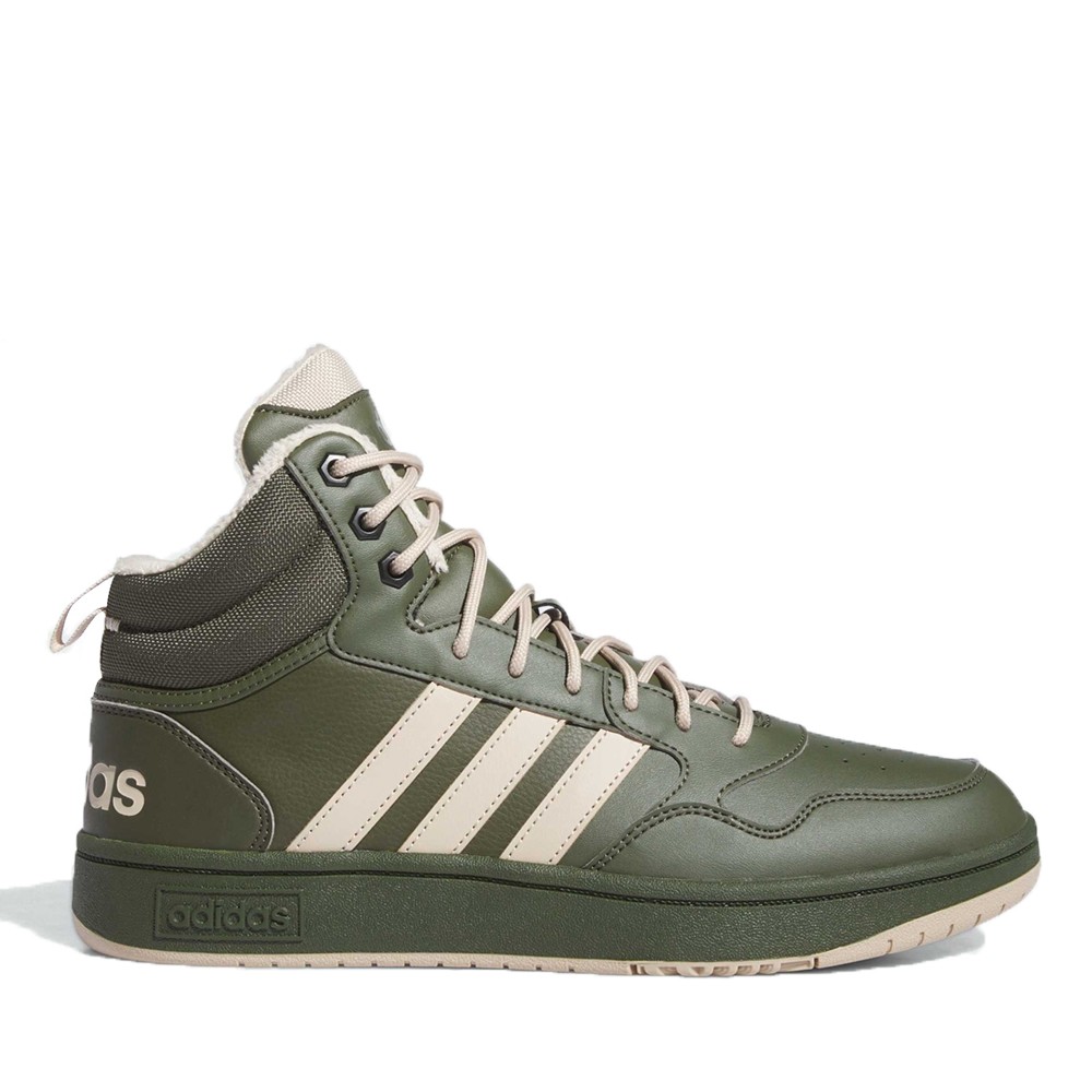 Кроссовки мужские Adidas HOOPS 3.0 MID WTR оливковые IH0163