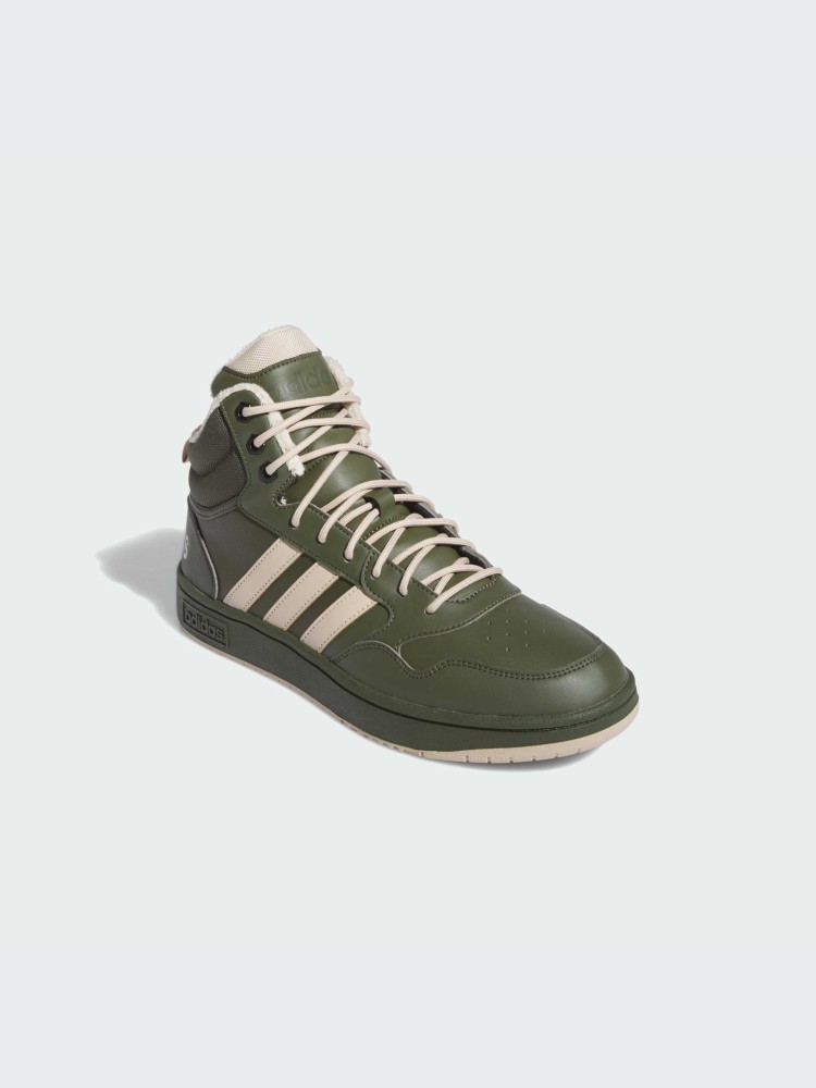Кросівки чоловічі Adidas HOOPS 3.0 MID WTR оливкові IH0163 изображение 3