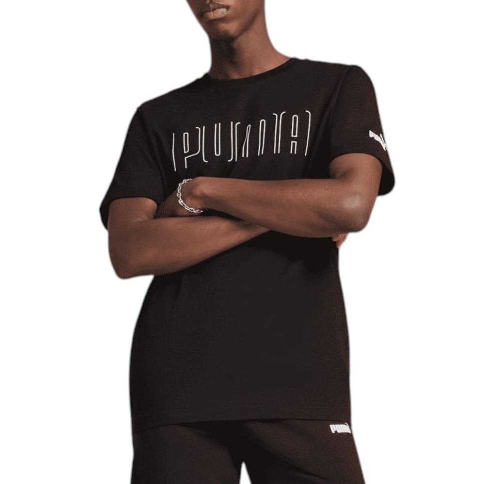 Футболка чоловіча Puma PUMA SPORT Graphic Tee чорна 68461701 — фото 1