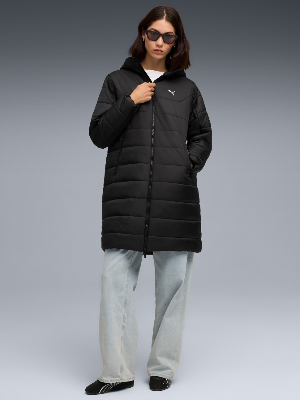 Куртка жіноча Puma ESS Hooded Padded Parka чорна 68523201 — фото 4