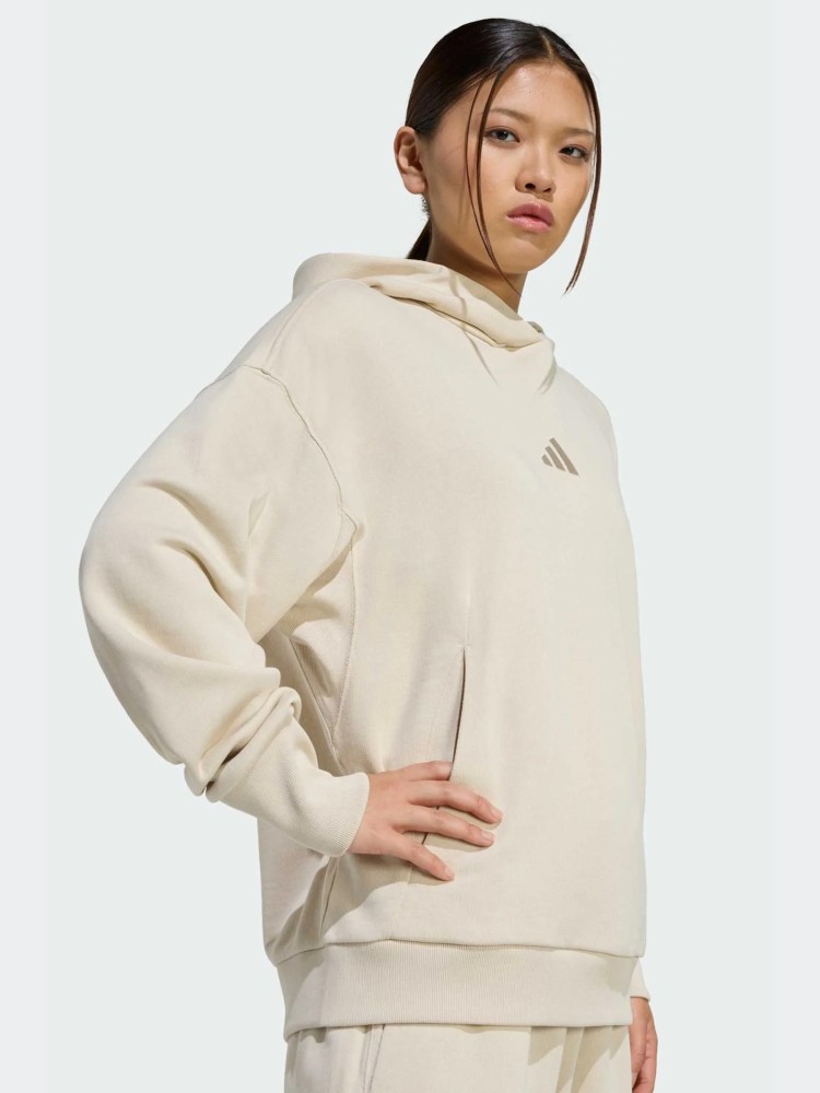 Толстовка женская Adidas W ALL SZN FT HD бежевая JY7784 изображение 4