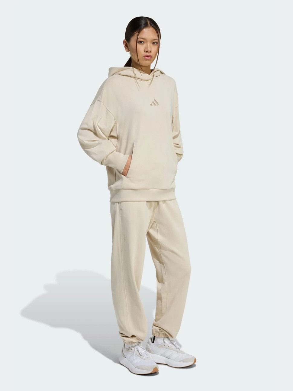 Толстовка жіноча Adidas W ALL SZN FT HD бежева JY7784 — фото 6