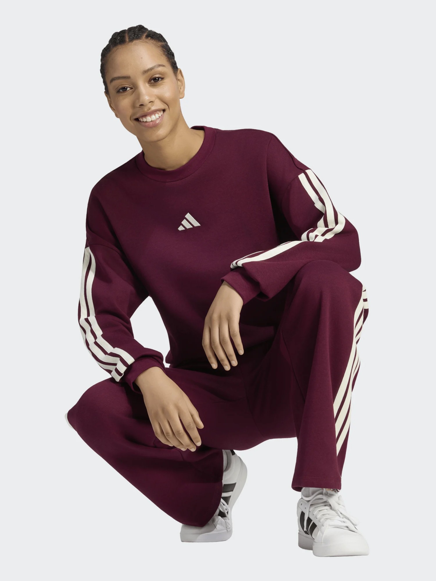 Штани жіночі Adidas W 3S FL OH PT бордові KZ2084 изображение 6
