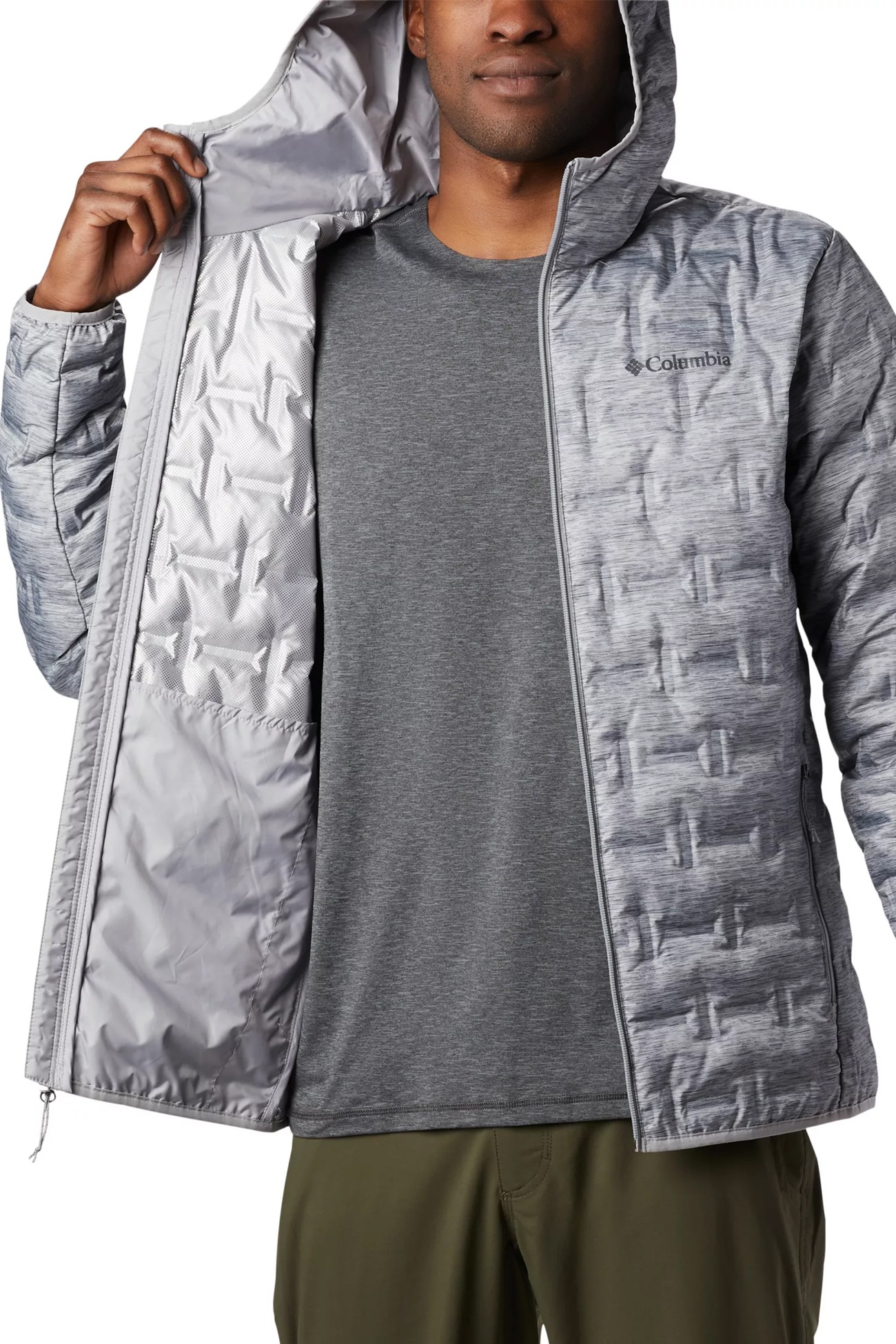 Куртка пуховая мужская Columbia Delta Ridge серая 1875892-039 изображение 2