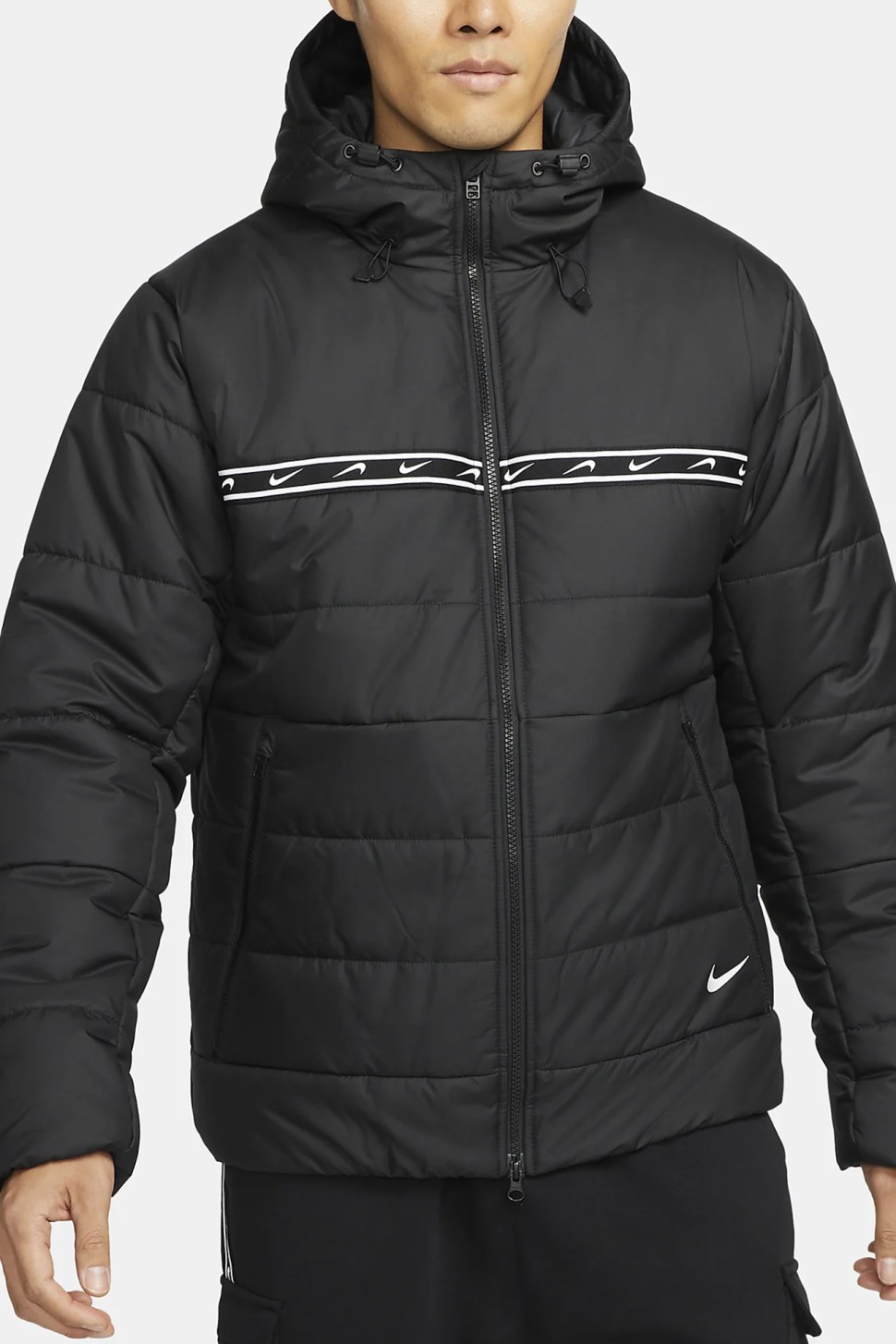 Куртка чоловіча Nike M Nsw Repeat Syn Fill Jkt чорна DX2037-010 — фото 2