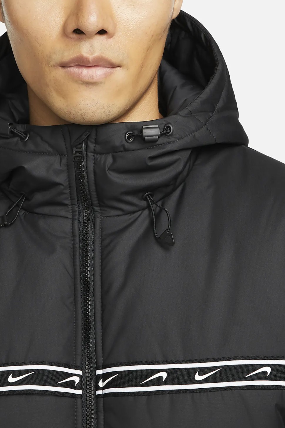 Куртка чоловіча Nike M Nsw Repeat Syn Fill Jkt чорна DX2037-010 — фото 5