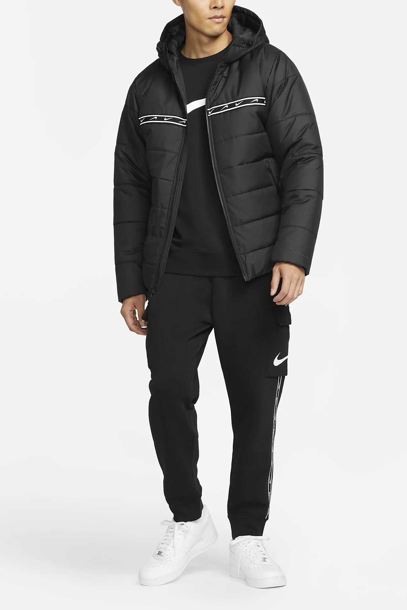 Куртка мужская Nike M Nsw Repeat Syn Fill Jkt черная DX2037-010 изображение 8