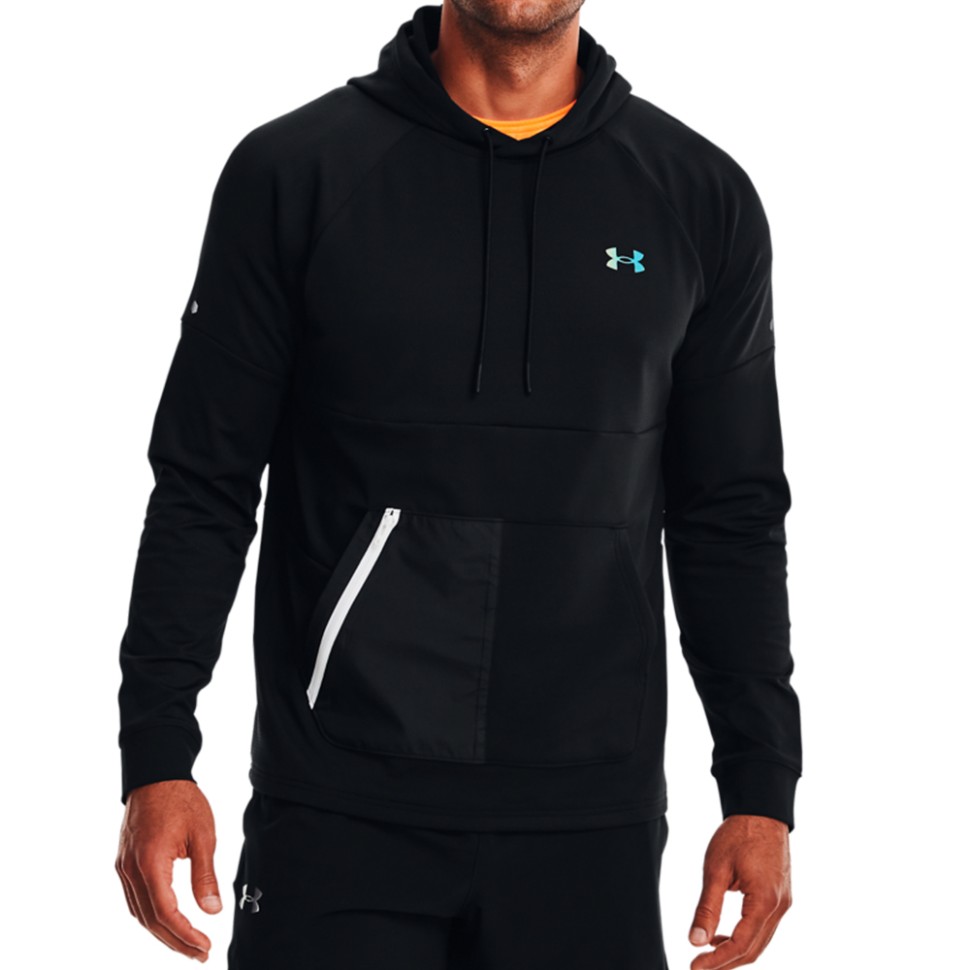 Чоловіча толстовка Under Armour UA Rush All Purpose Hoodie чорна 1370450-001 — фото 1
