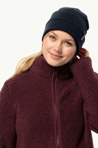 Шапка унісекс Jack Wolfskin RIB BEANIE синя 1903892-1010 изображение 2