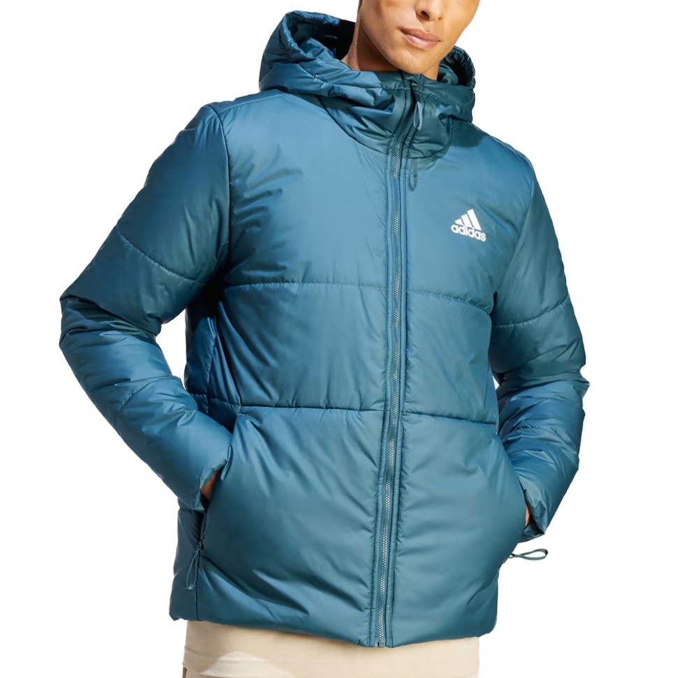 Куртка чоловіча Adidas BSC HOOD INS J бірюзова IK0512 — фото 1