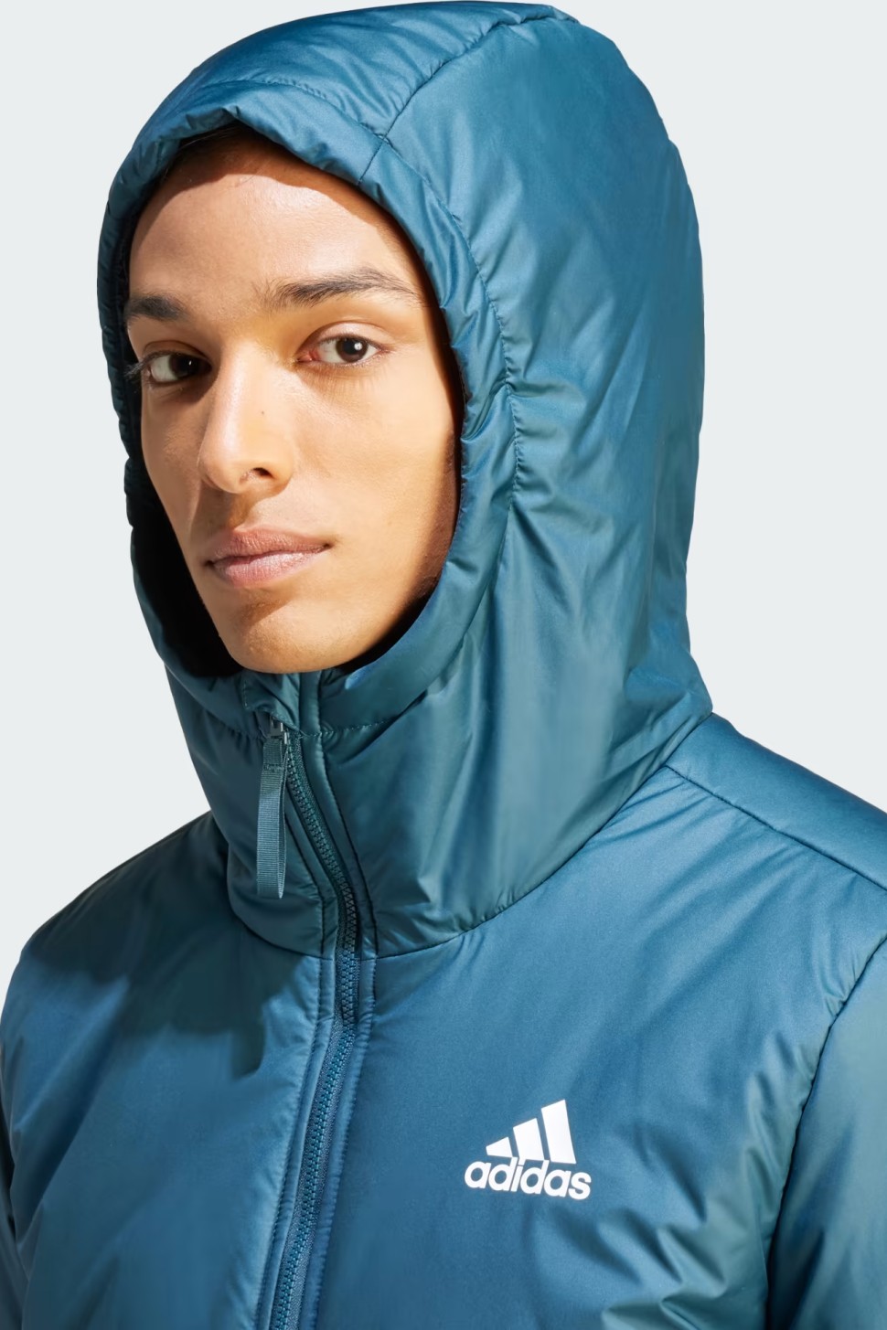 Куртка чоловіча Adidas BSC HOOD INS J бірюзова IK0512 — фото 6
