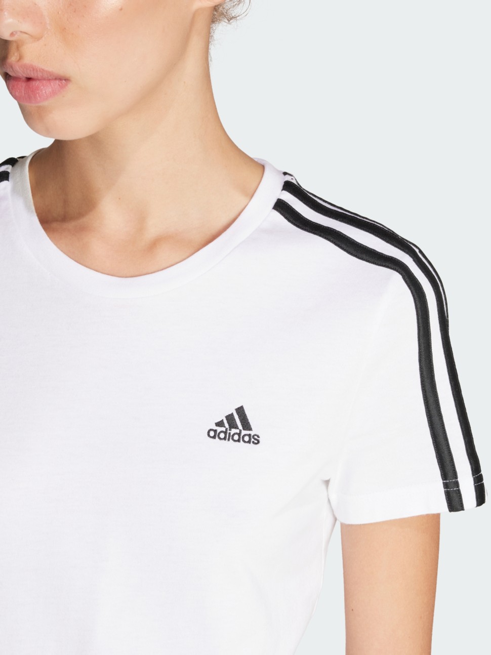 Футболка жіноча Adidas W 3S T біла GL0783 — фото 3