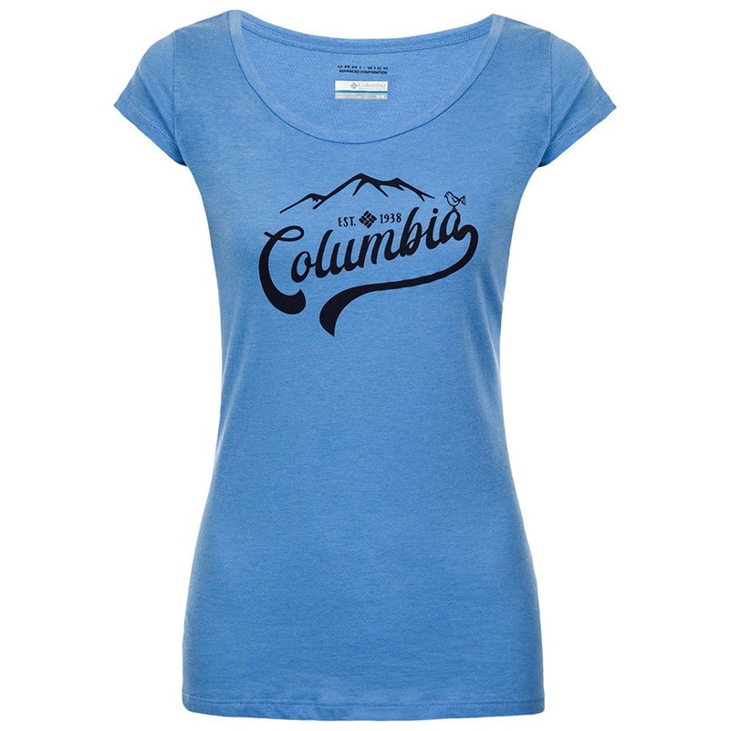 Футболка женская Columbia Outdoor Play Tee синяя 1837871-450 — Sport City Футболка женская Columbia Outdoor Play Tee синяя 1837871-450
